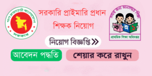 সরকারি প্রাইমারি প্রধান শিক্ষক পদে বড় নিয়োগ বিজ্ঞপ্তি